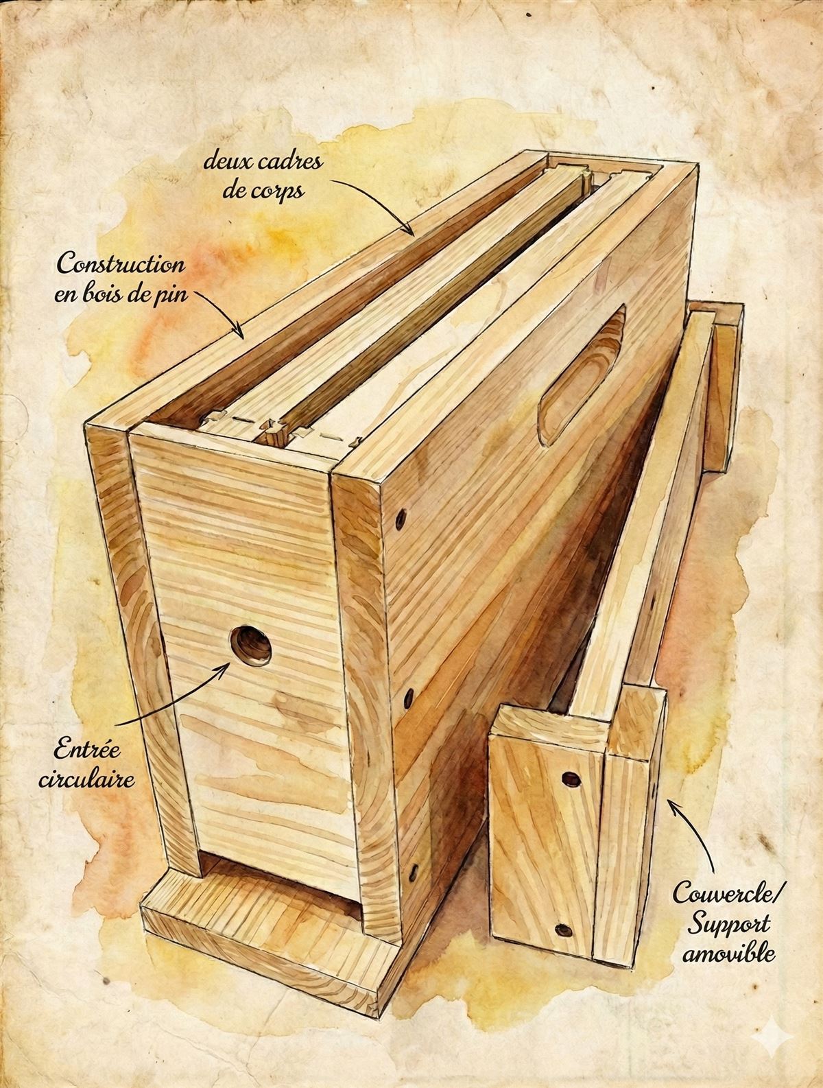 Ruchette 2 cadres Ruchette 2 cadres en aquarelle