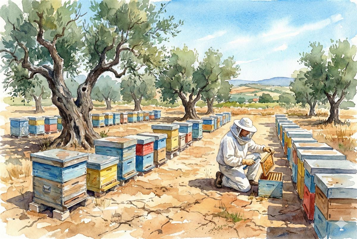 Rucher d'élevage en Italie